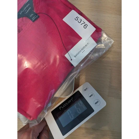 Banana Republic Linen Blend Top Womens XXL Pink Crop Puff Sleeve Casual NWT New - Picture 9 of 9